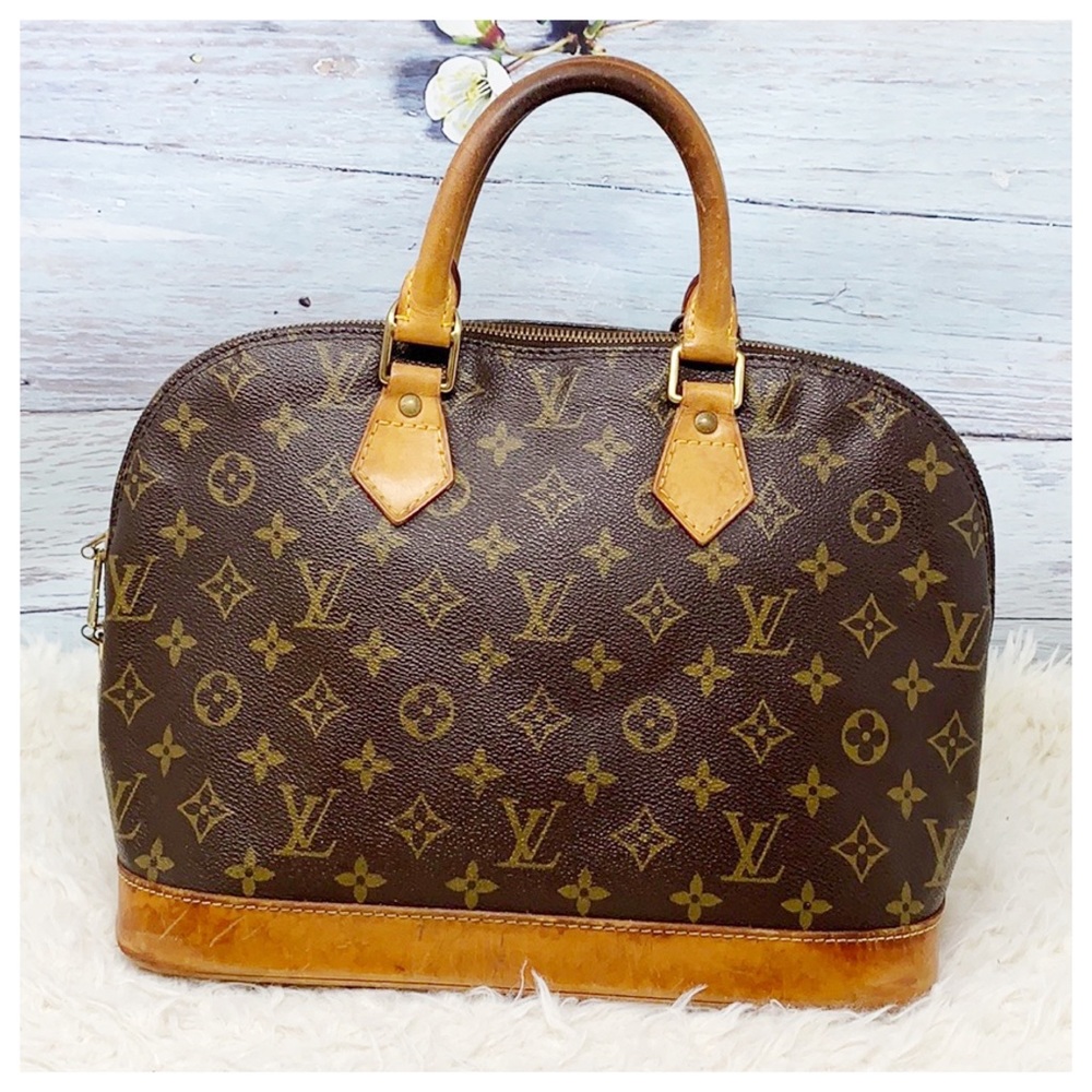 Authentic Louis Vuitton Alma Satchel Bag